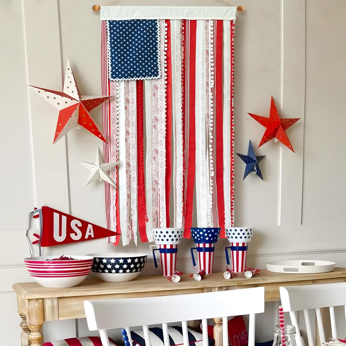 Rustic American Flag Banner™